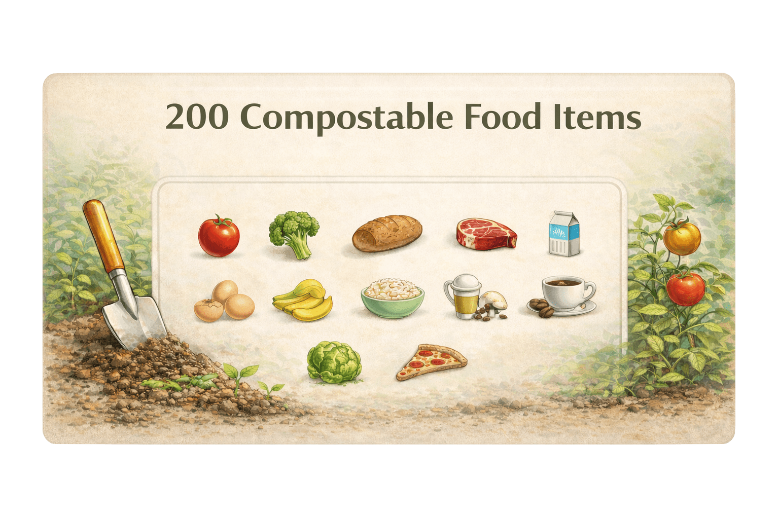 Composting by Item Table of 200 - CompostingSupplies.com